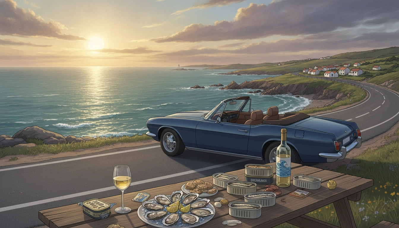 Plateau de fruits de mer frais lors d'un road trip sur la côte atlantique