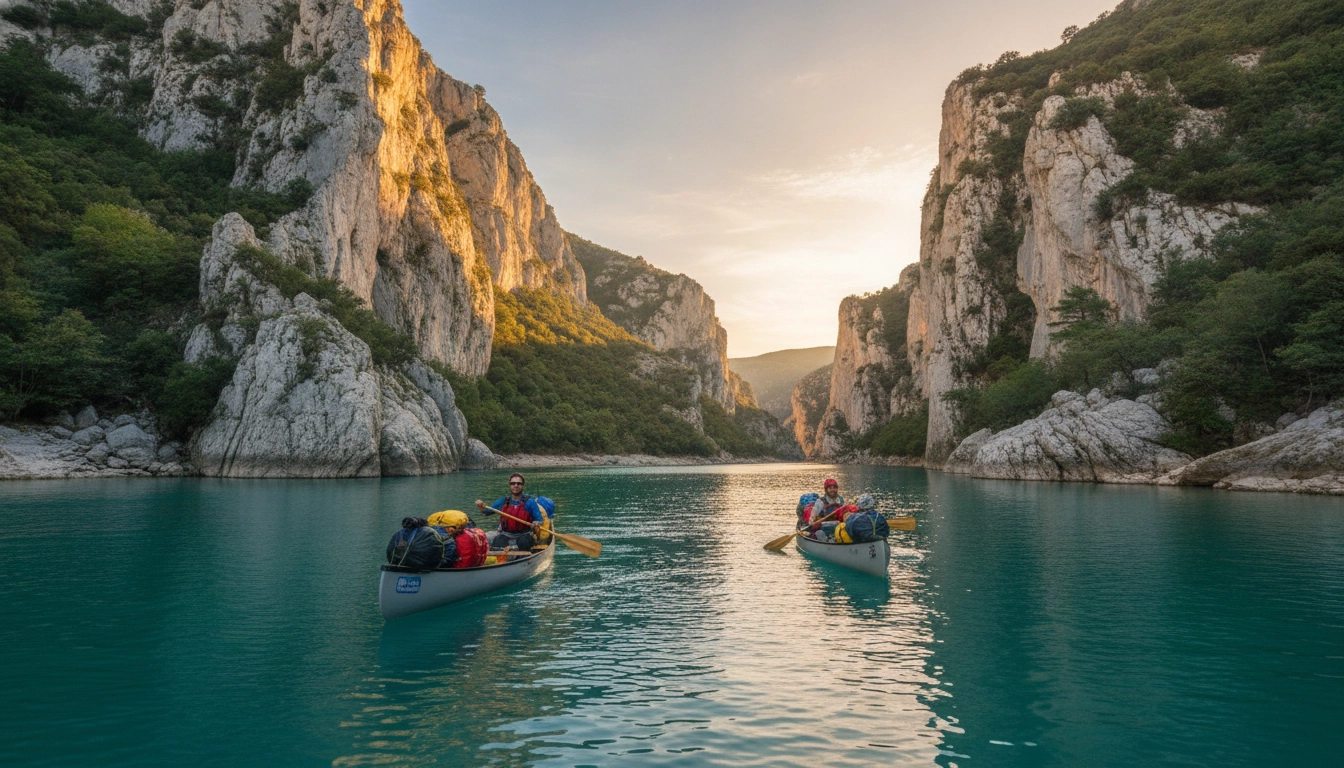 Canoë kayak dans les gorges du Verdon en descente autonome