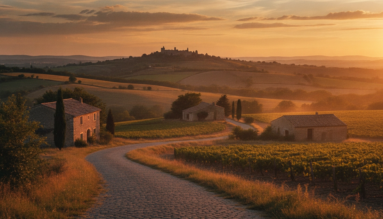 Paysage de campagne française illustrant les erreurs à éviter quand on planifie ses étapes de road trip