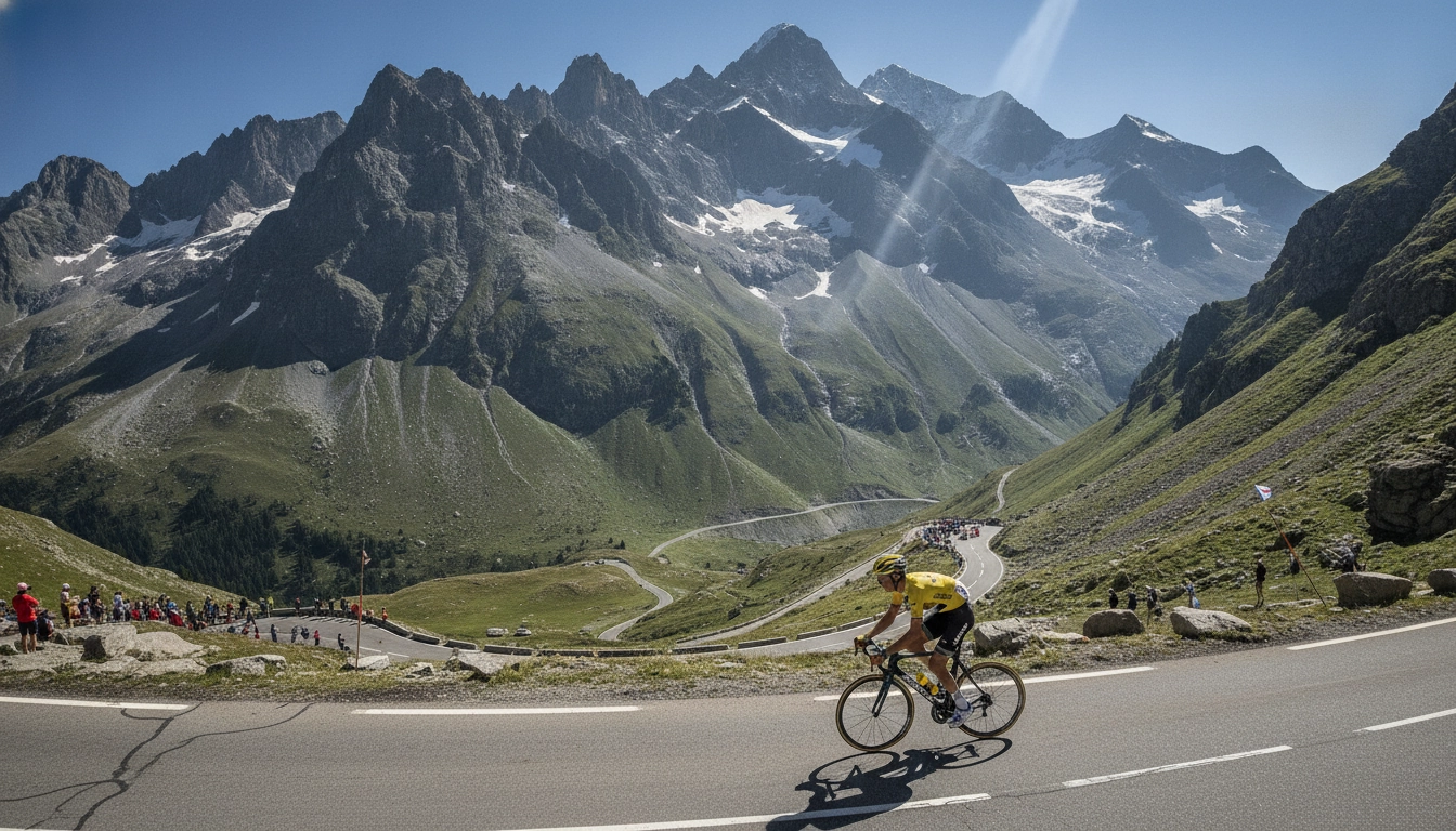 Un cycliste professionnel dans l'histoire du col du Galibier Tour de France