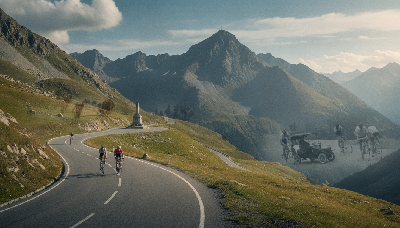 Paysage spectaculaire des sommets alpins illustrant l'histoire du col du Galibier Tour de France