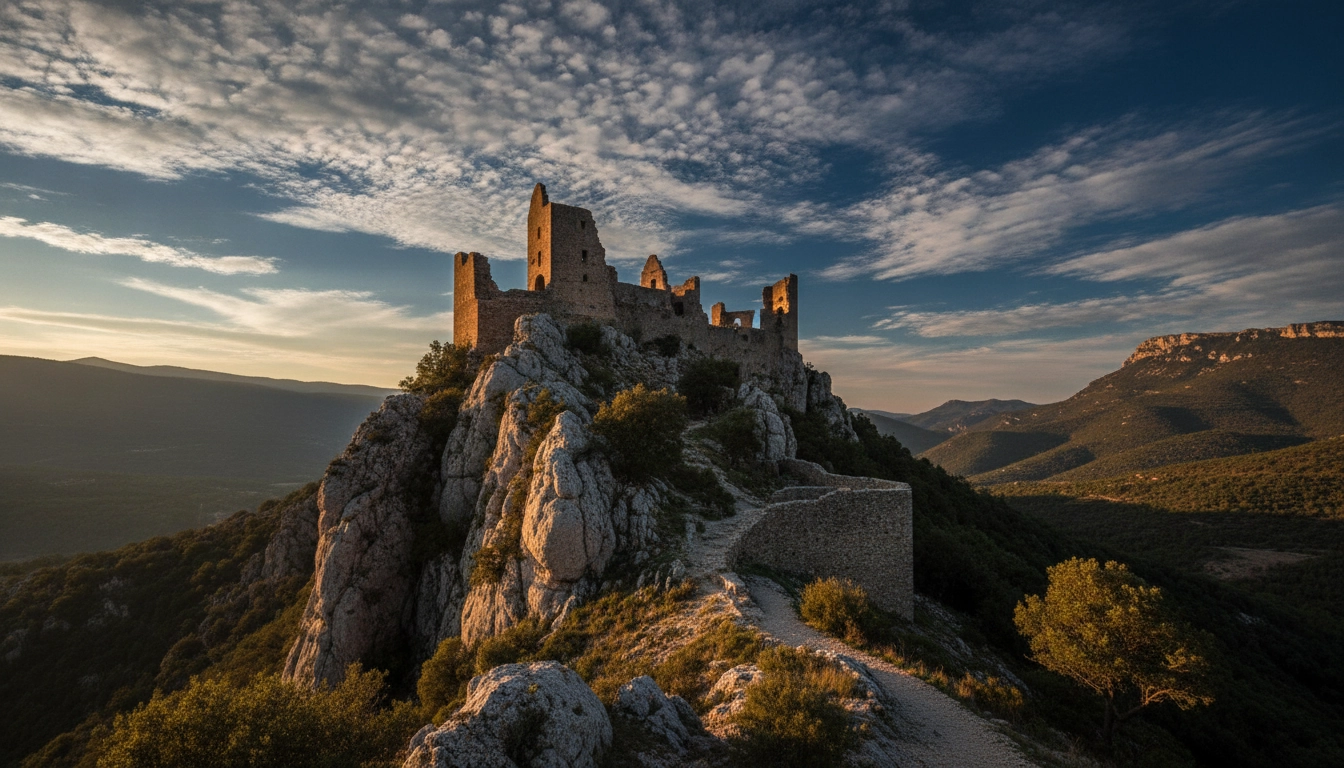 Château cathare de Peyrepertuse en Occitanie pour un road trip historique thématique