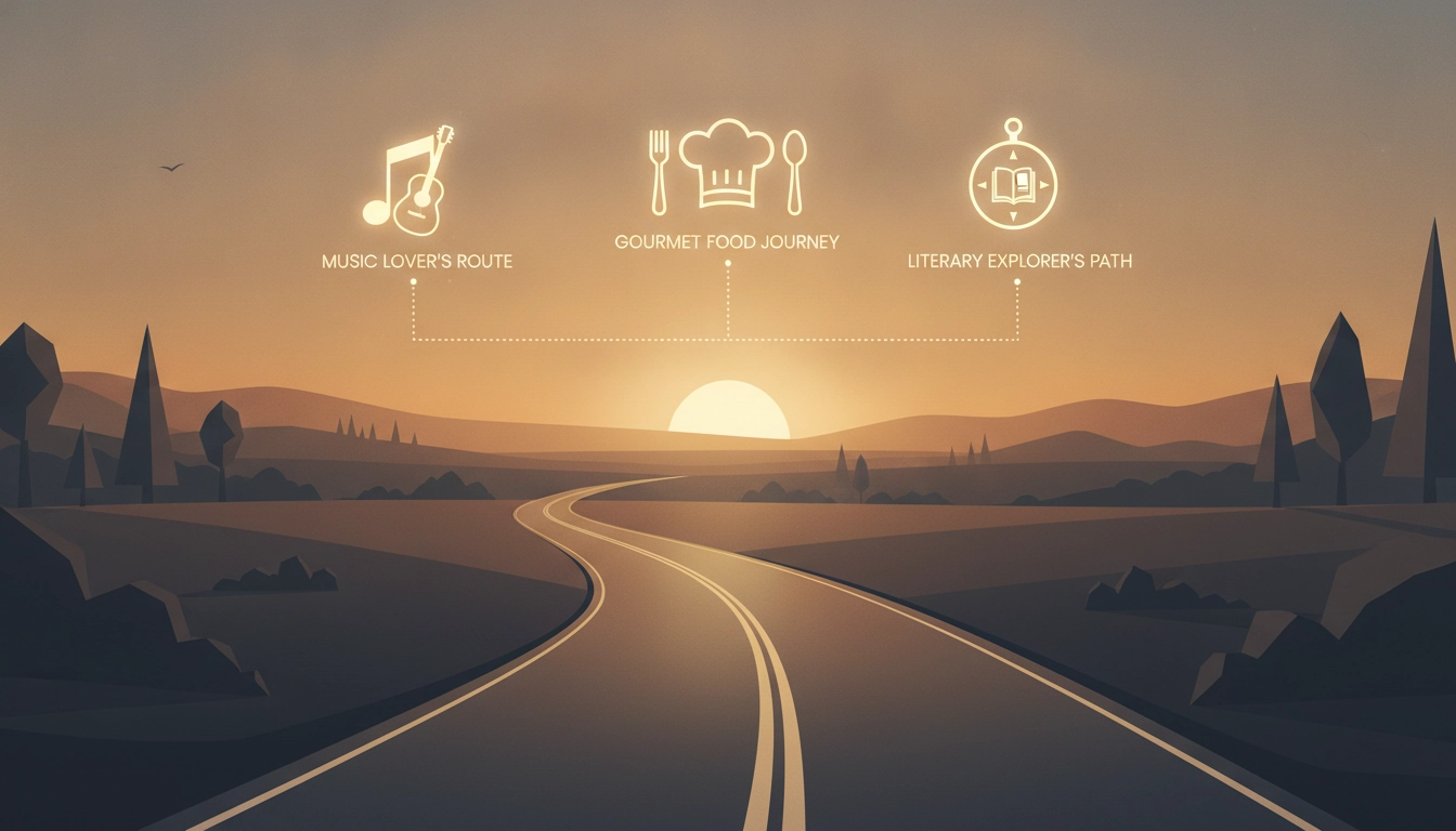 Itinéraires road trip thématiques en France : carte illustrée des grandes routes de voyage personnalisées