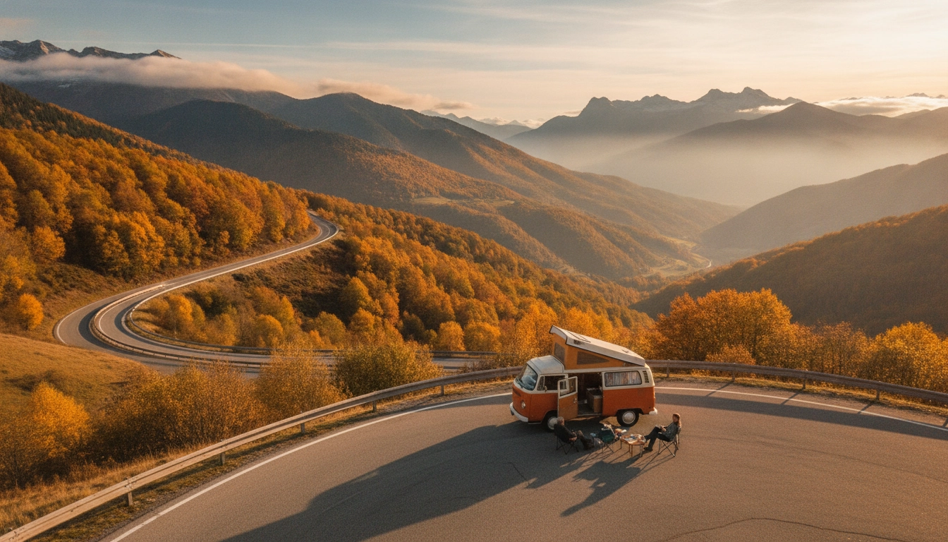 Itinéraires road trip week-end dans les Alpes françaises en automne avec route de montagne panoramique