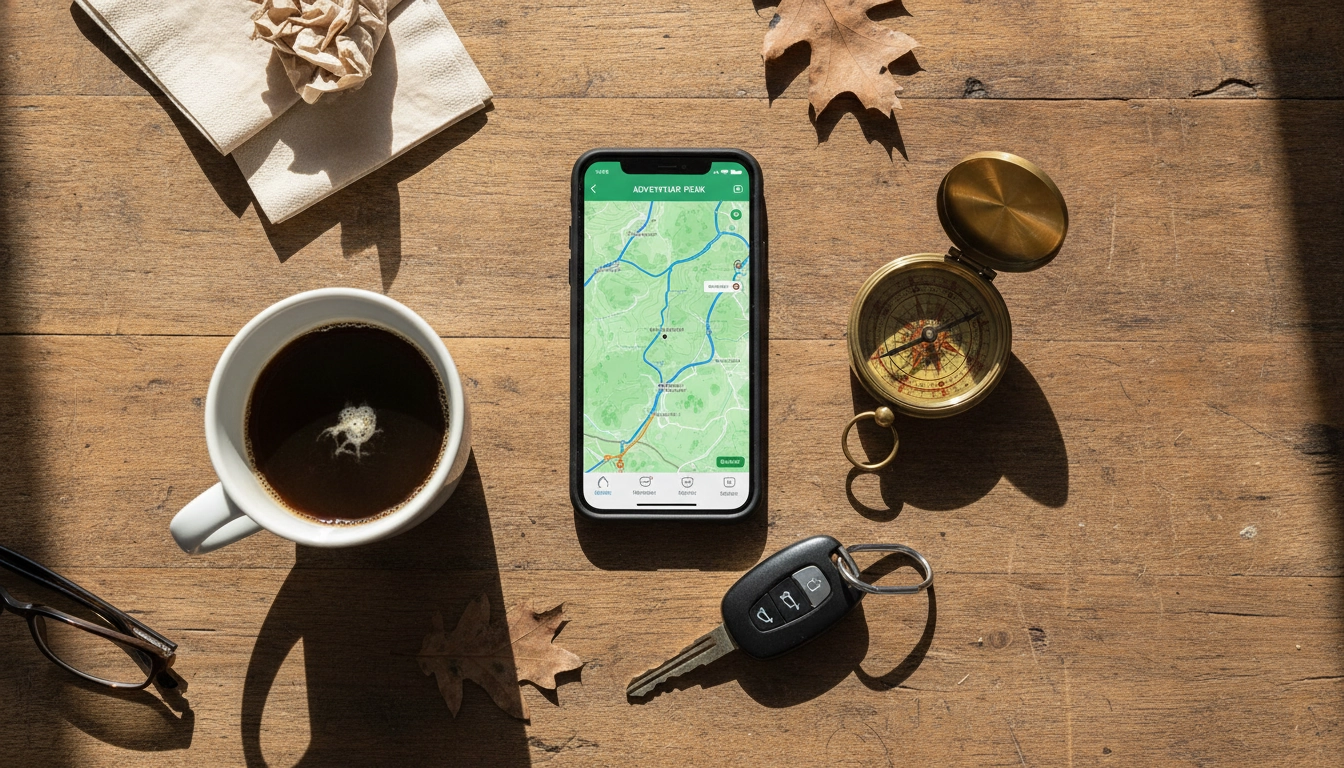 Carte interactive sur smartphone pour préparer son trajet routier étape par étape.