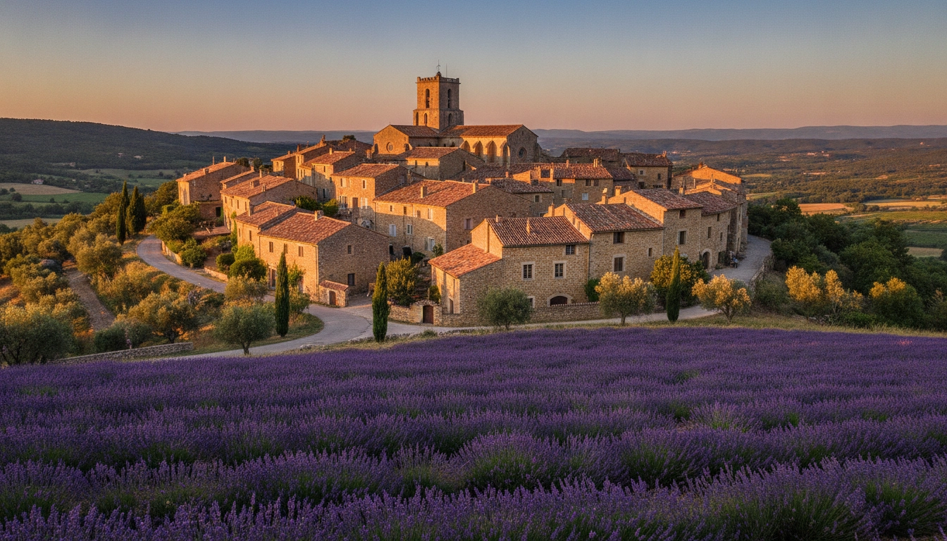 Village perché authentique de l'arrière-pays méditerranéen à découvrir lors d'un road trip en voiture