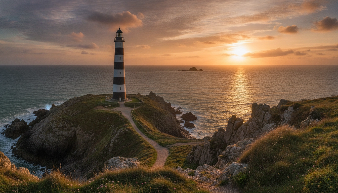 Le phare de Gatteville, étape incontournable de votre itinéraire road trip phares Normandie débarquement.
