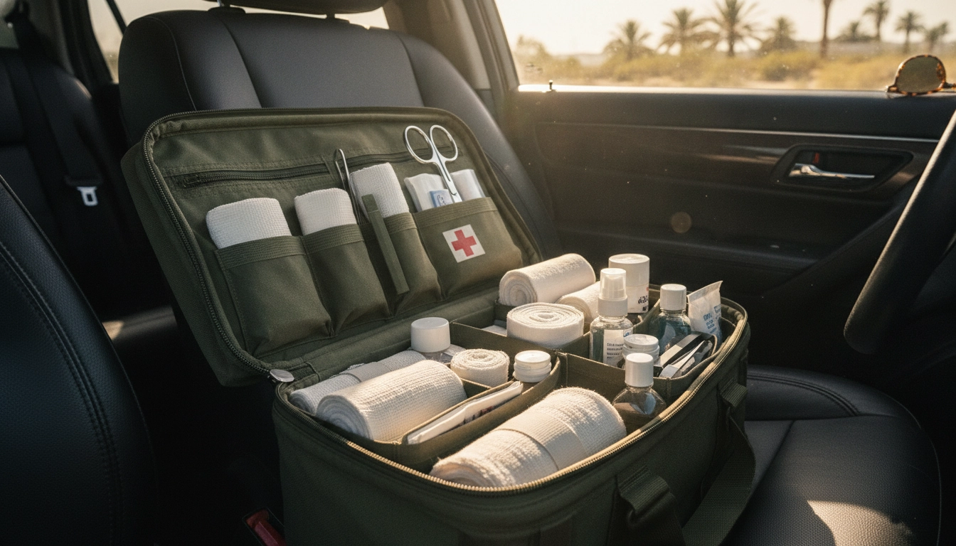 Trousse de secours road trip que mettre dedans pour un voyage réussi.